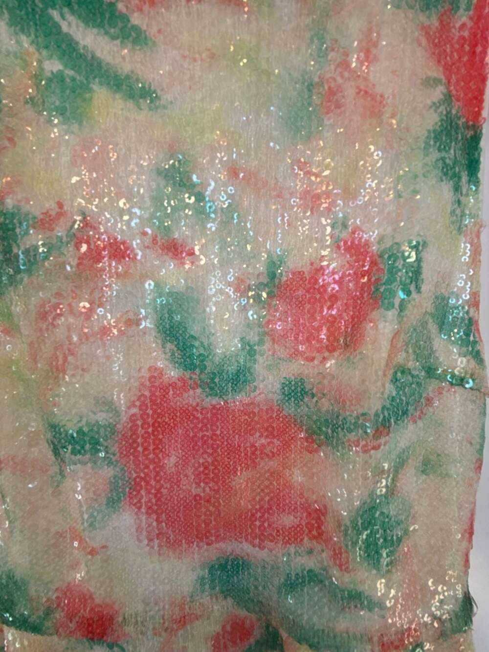 alice + olivia Rosie Abstract Garden Sequined Peplum Top - Picture 2 of 9